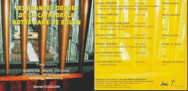 Couverture du deuxième CD 'Les grandes orgues de la cathédrale Notre-Dame de Rouen'